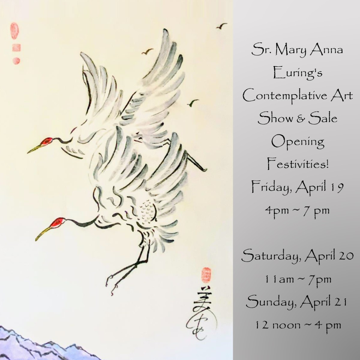 Sister Mary Anna Euring Art Show & Sale
